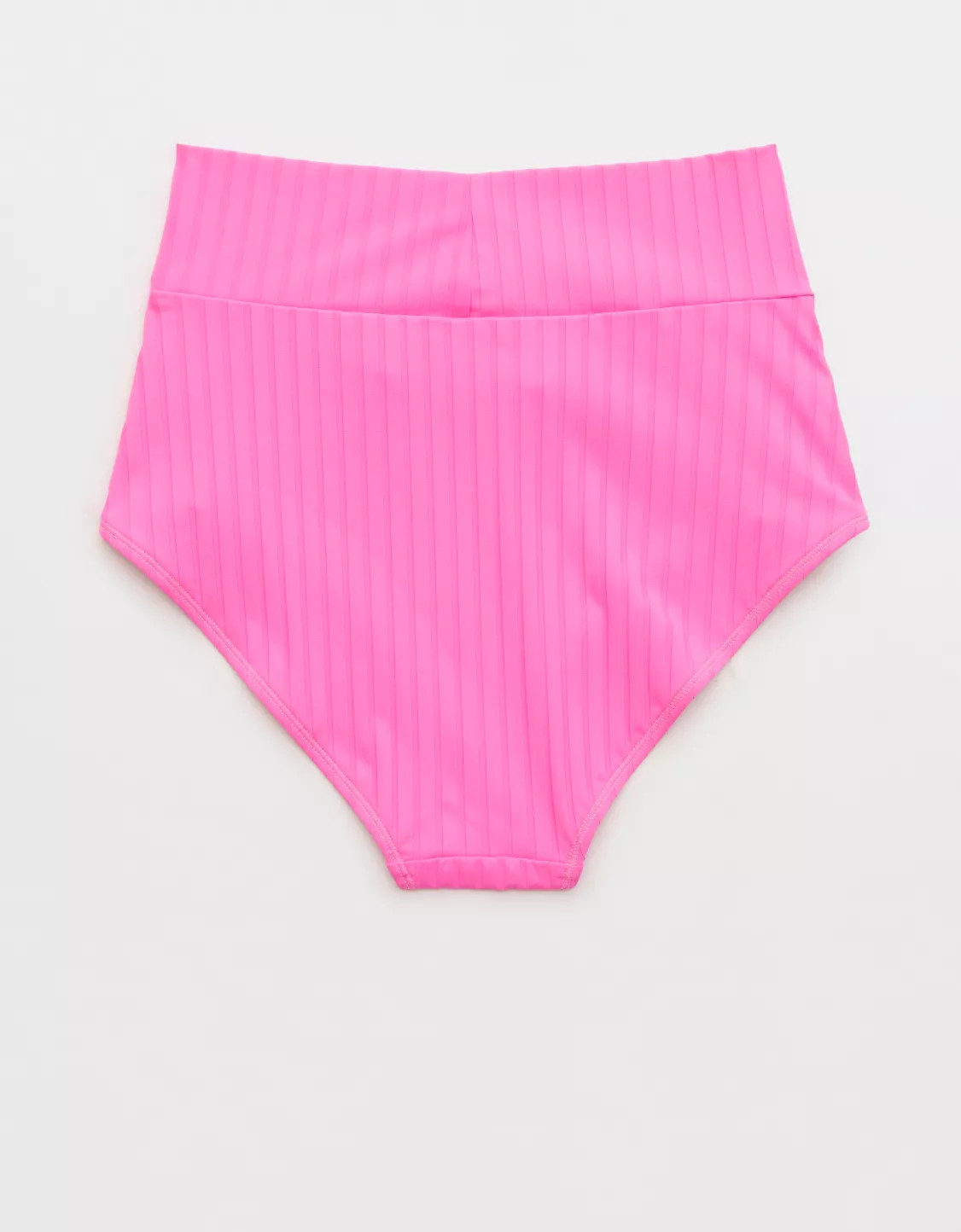 Aerie Ribbed High Waisted Full Coverage Bikini Bottom | Aerie