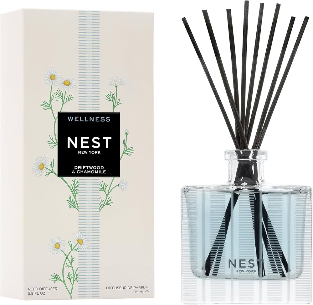 NEST New York Reed Diffuser, Driftwood & Chamomile - 5.9 fl oz - Fragrance for Up to 90 Days - Re... | Amazon (US)