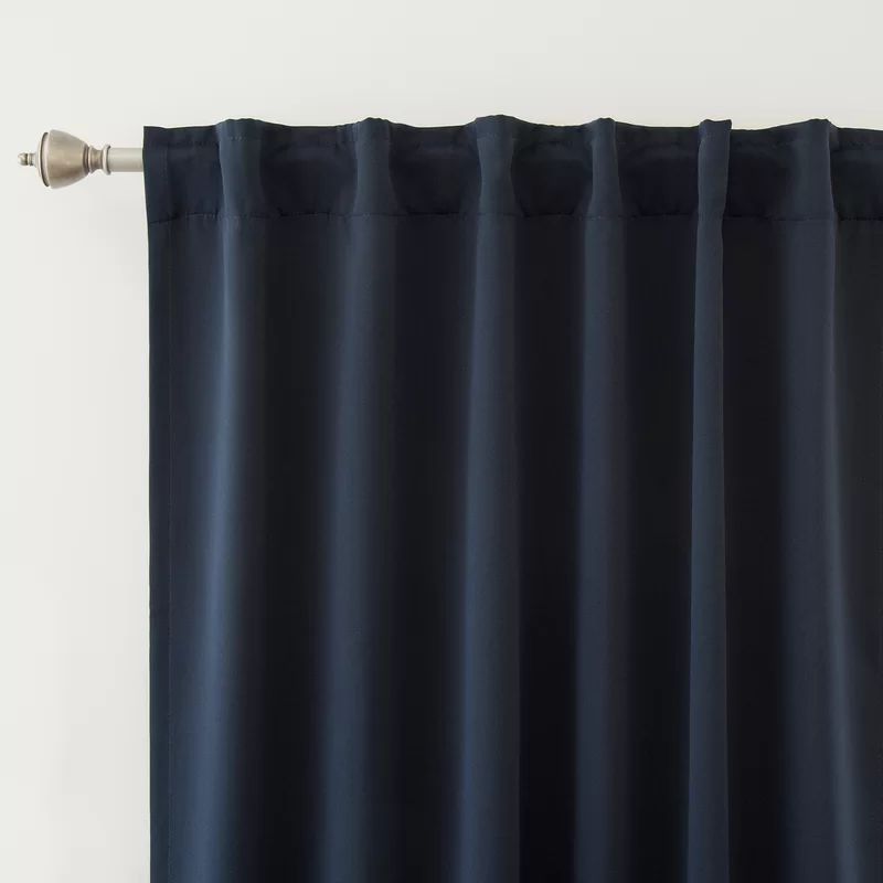 Sweetwater Solid Blackout Thermal Rod Pocket Curtain Panels (Set of 2) | Wayfair North America