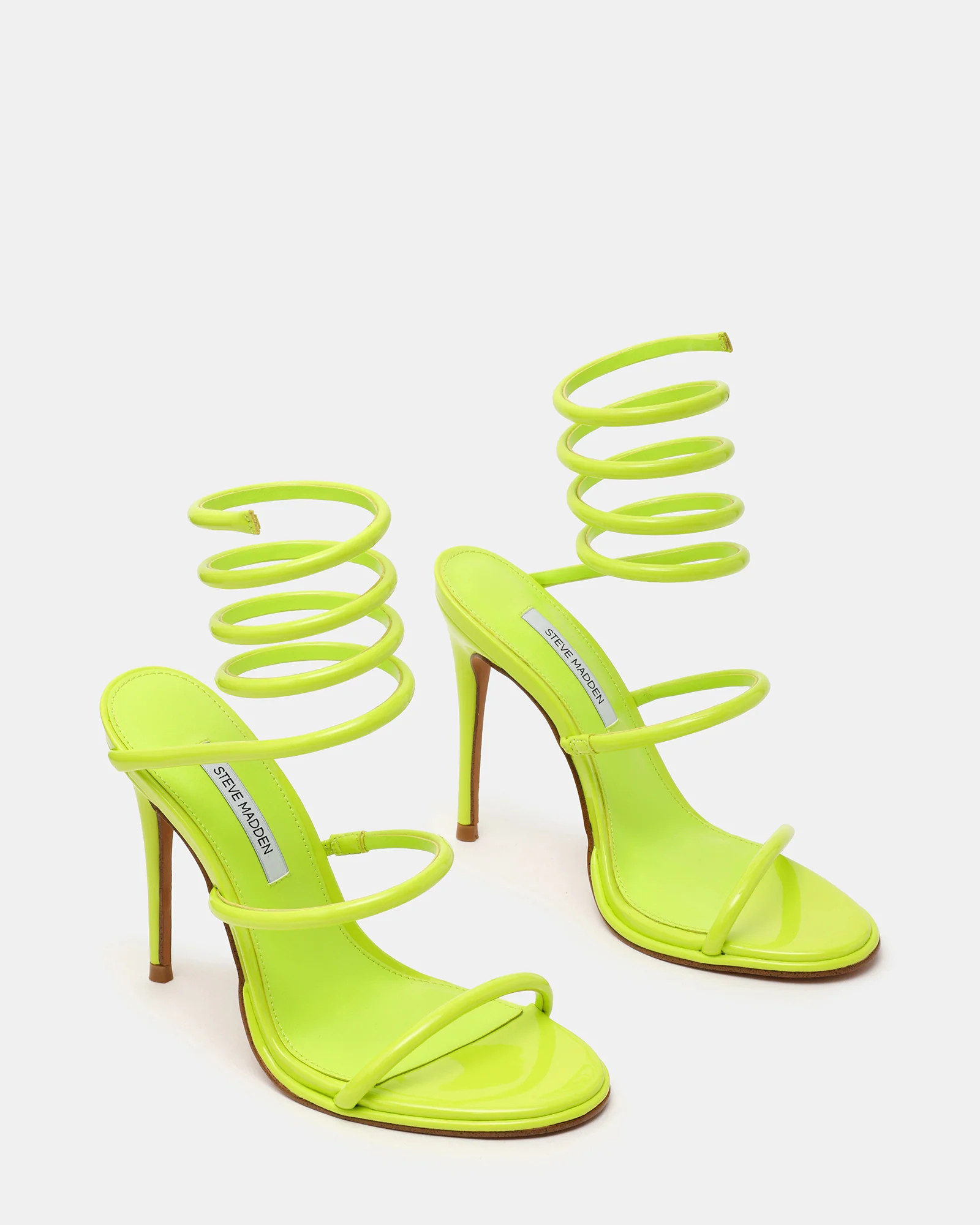 EXOTICA Lime Patent Strappy Stiletto Women's Heel | Steve Madden (US)