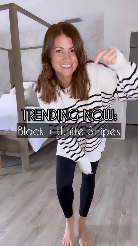 TREND ALERT: Black and White Stripes 🙌🏼  and I’m here for it! Such a chic detail to spruce up any look, causal or elevated! 

✨Follow me for more affordable outfit ideas and try ons!✨

Head to my stories (saved jn Amazon Highlight bubble) for a closer look! 


#LTKstyletip #LTKSeasonal #LTKfindsunder50
