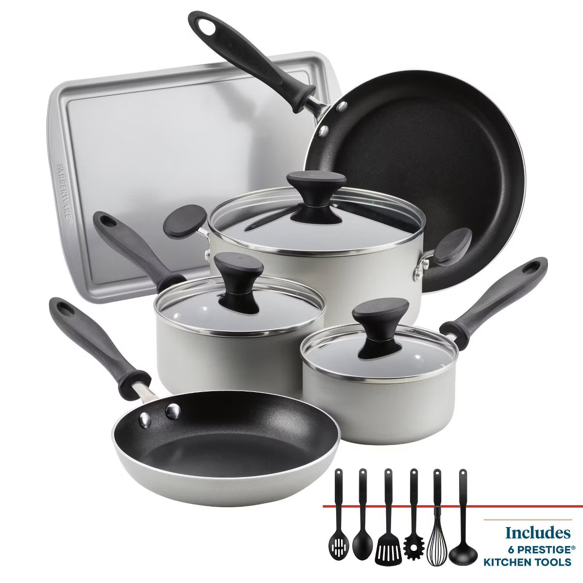 Farberware Reliance 15pc Aluminum Nonstick Cookware Set with Prestige Tools | Target