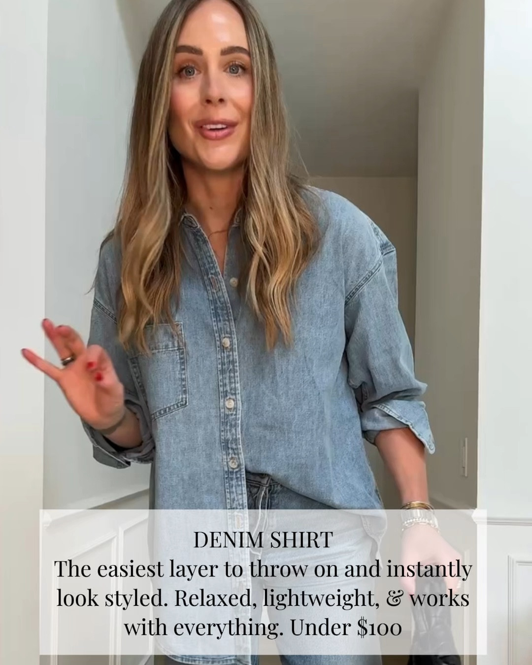 My favorite denim shirt. It’s a little oversized. In 5’10 and wear a small @Aritzia

#LTKOver40 #LTKootd