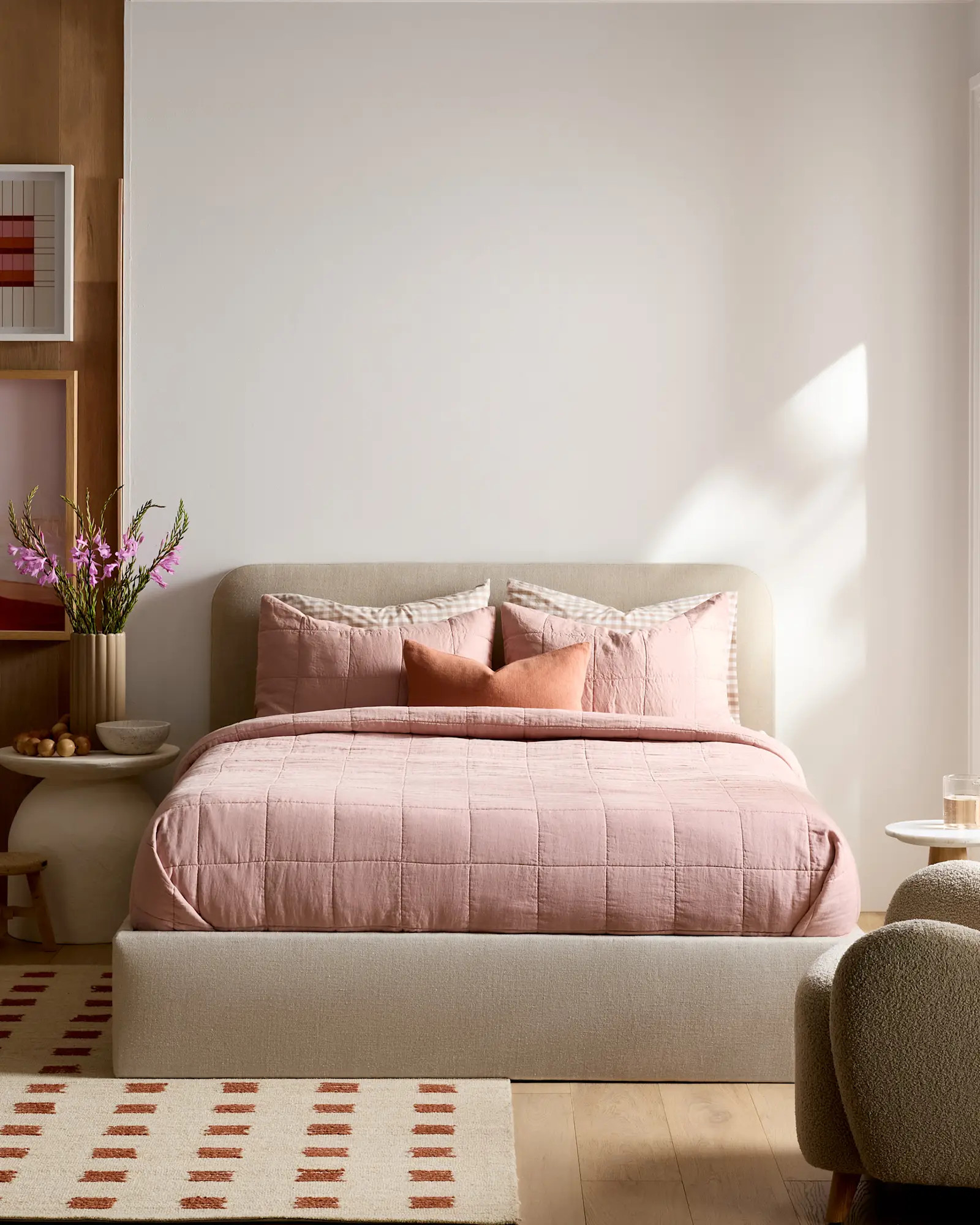 Lightweight European Linen Box Quilt | Quince