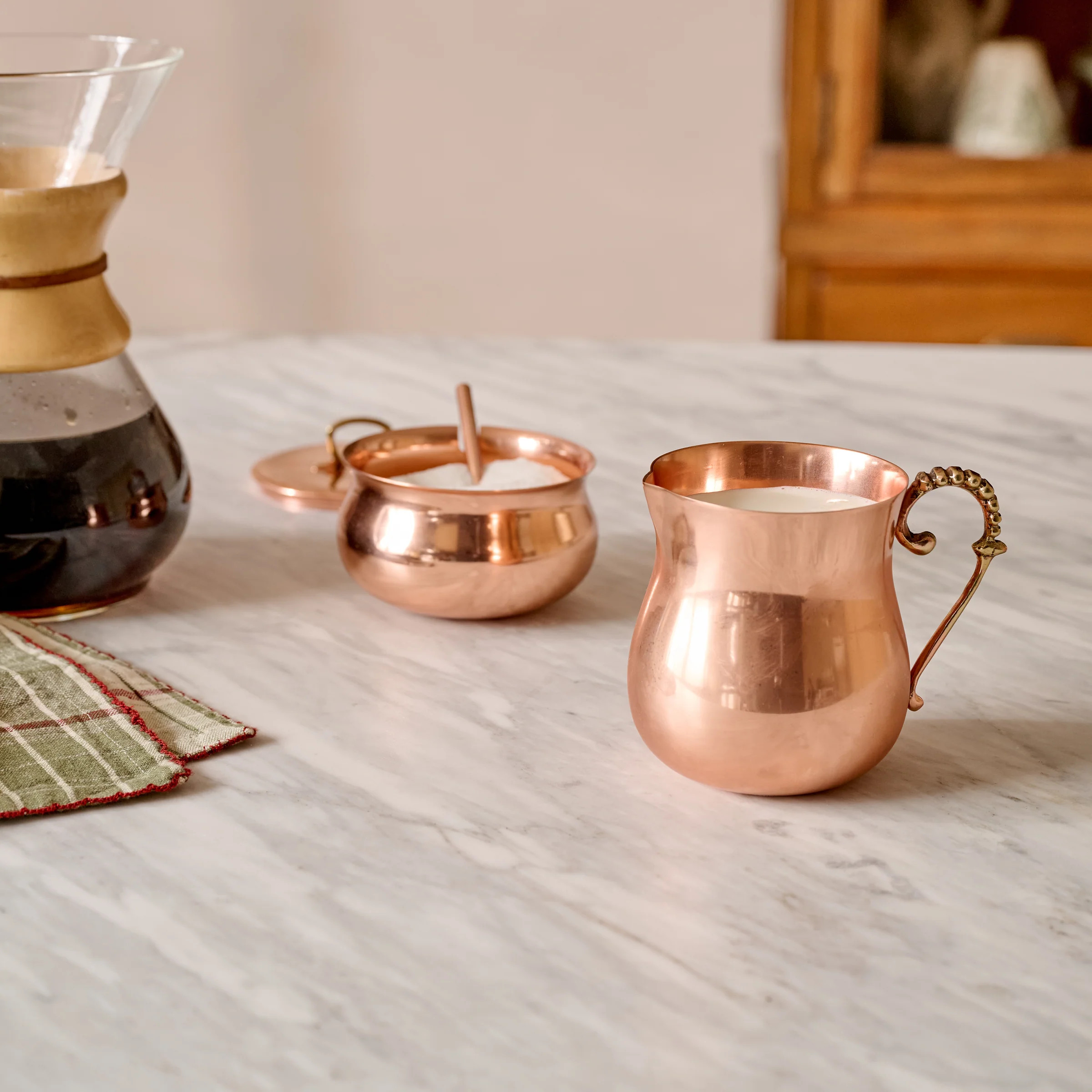 Antique Copper Creamer | Magnolia