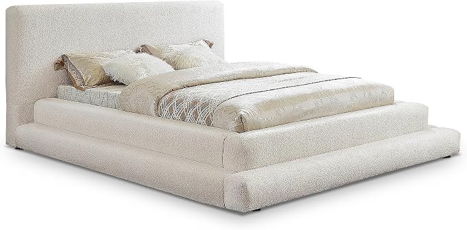Meridian Furniture DaneCream-F Dane Collection Modern | Contemporary Teddy Fabric Full Bed with S... | Amazon (US)