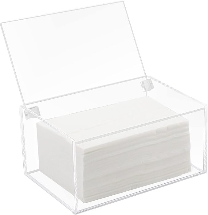 Acrylic Dryer Laundry Sheet Holder Dispenser Clear Container Box with Lid | Amazon (US)