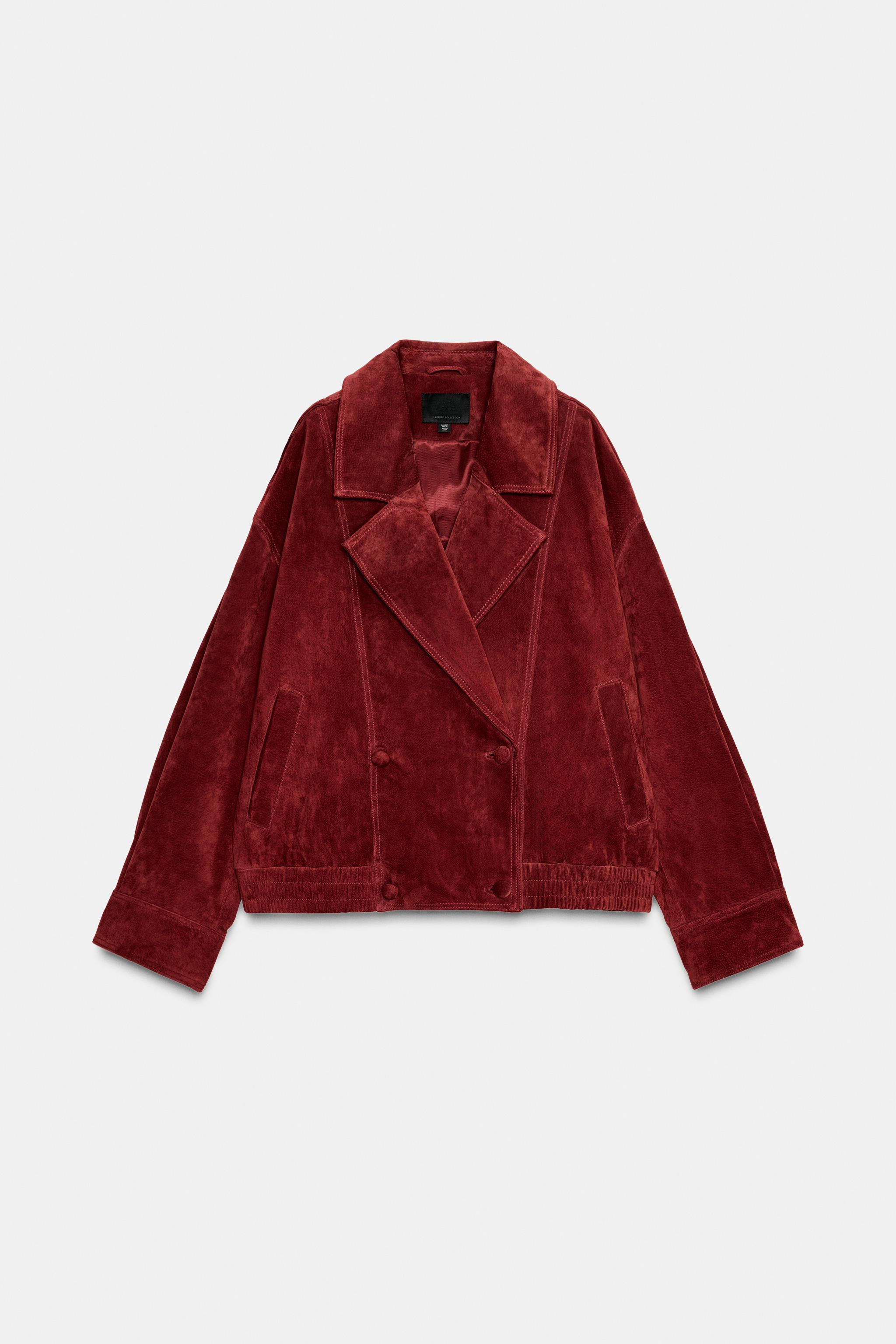 100% SUEDE LEATHER JACKET WITH TABS | Zara US