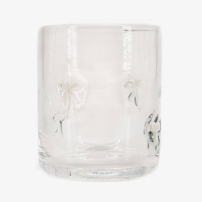 Madison Home 16 fl oz Icon Glass Petal Pink Bows | Target