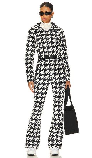 Star Suit One Piece in Black & Snow White Houndstooth | Revolve Clothing (Global)