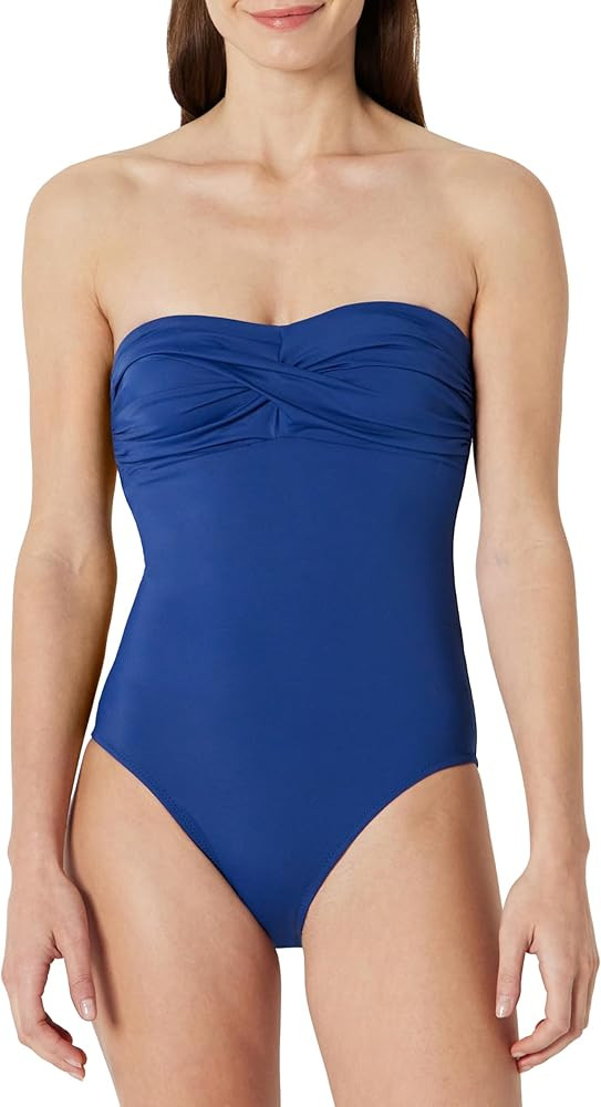 Amazon Essentials Women's Bandeau One Piece Swimsuit | Amazon (US)