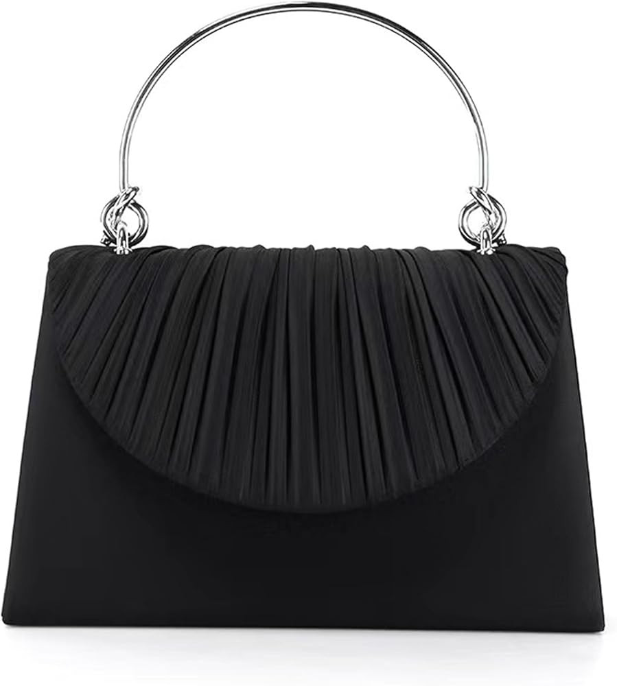 Women's Evening Handbags, Elegant Pleated Clutch Purse for Formal Prom Tea Party Wedding guest Co... | Amazon (US)