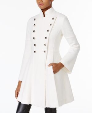 Guess Skirted Double-Breasted Military Coat | Macys (US)