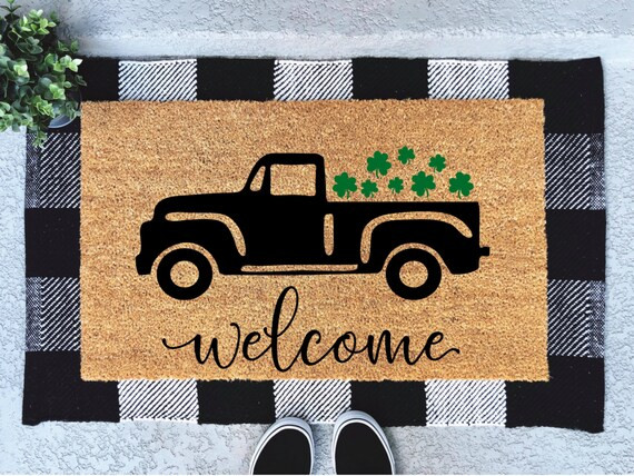 St Patricks Day Decor  St Pattys Day Decor  Shamrock Doormat | Etsy | Etsy (US)