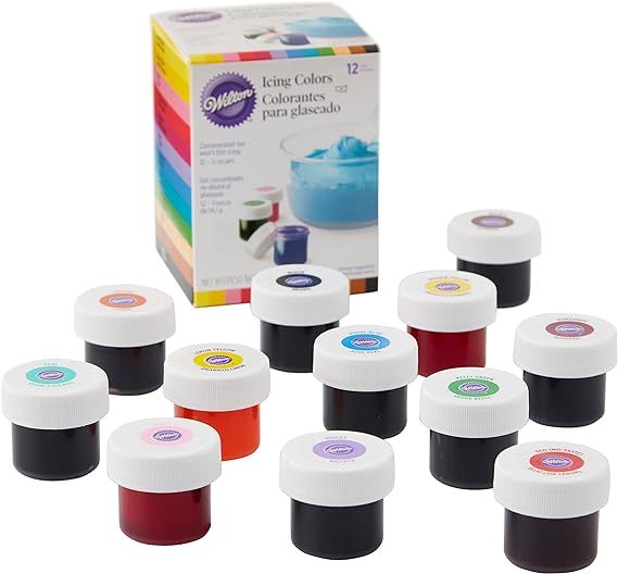 Wilton Icing Colors, 12-Count Gel-Based Food Color | Amazon (US)