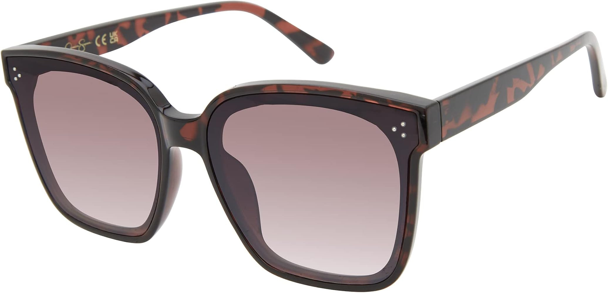 essica Simpson Women's J6214 Oversized Cat Eye Square Sunglasses | Amazon (US)
