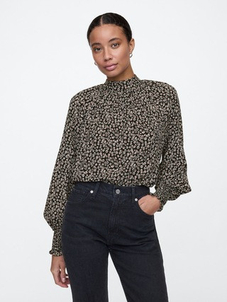 Relaxed Print Collared Halter Top | Gap Factory