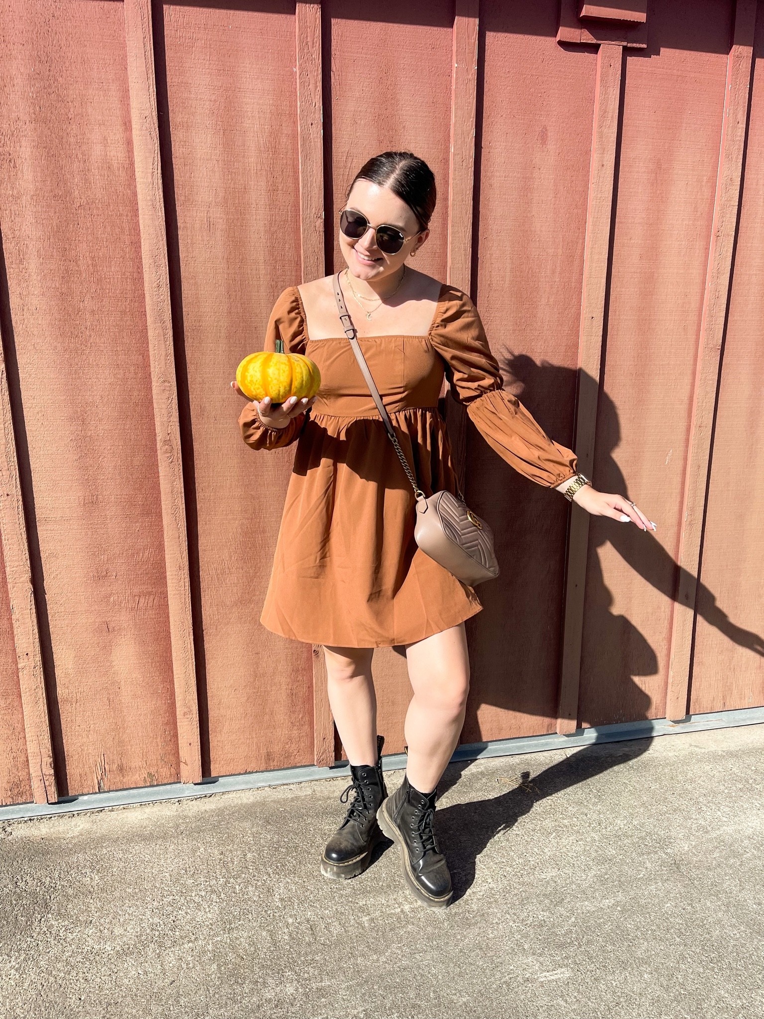 Cute and girly outfit for the pumpkin patch

I’m wearing a M dress and size 9 boots

#LTKunder100 #LTKSeasonal #LTKHalloween