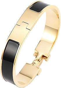 18K Gold Luxury Bracelet for Women, Exquisite Classical Letter Stainless Steel Bangle Bracelet fo... | Amazon (US)