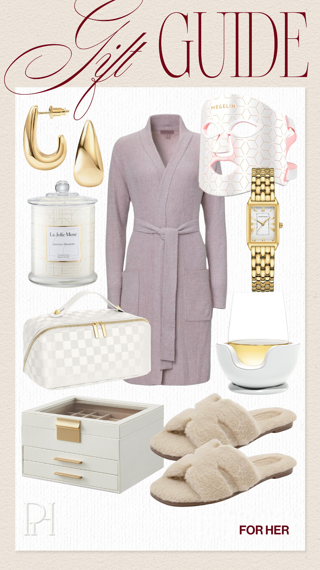 Top Amazon gift finds for the ladies this holiday season!

gifts for mom, gifts for grandma, gifts for best friend, gifts for sister, bathrobe, fuzzy slippers, spa day, self care day, gold earrings, gold watch, red light therapy mask, jewelry box, checkered makeup bag, makeup bag, toiletry bag, jasmine candle, neutral candle, chilled wine glass 

 #LTKmomlife #LTKselfcare #LTKSeasonal