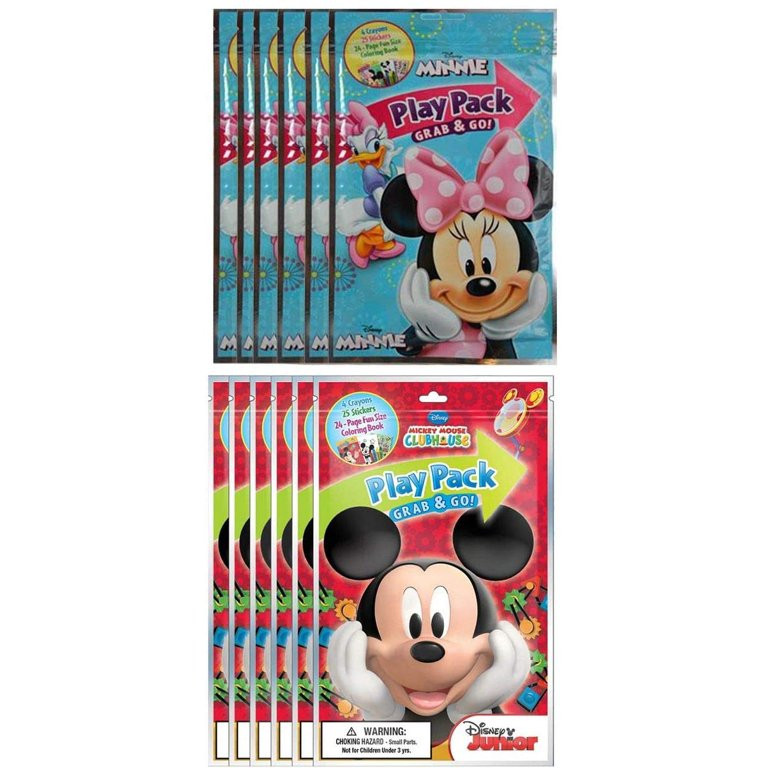 Bendon Disney Minnie and Mickey Mouse Playback Grab and Go Fun Size Coloring Books - Each Kit Inc... | Walmart (US)
