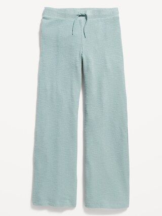 Cozy Rib-Knit High-Waisted Wide-Leg Pants for Girls | Old Navy (US)