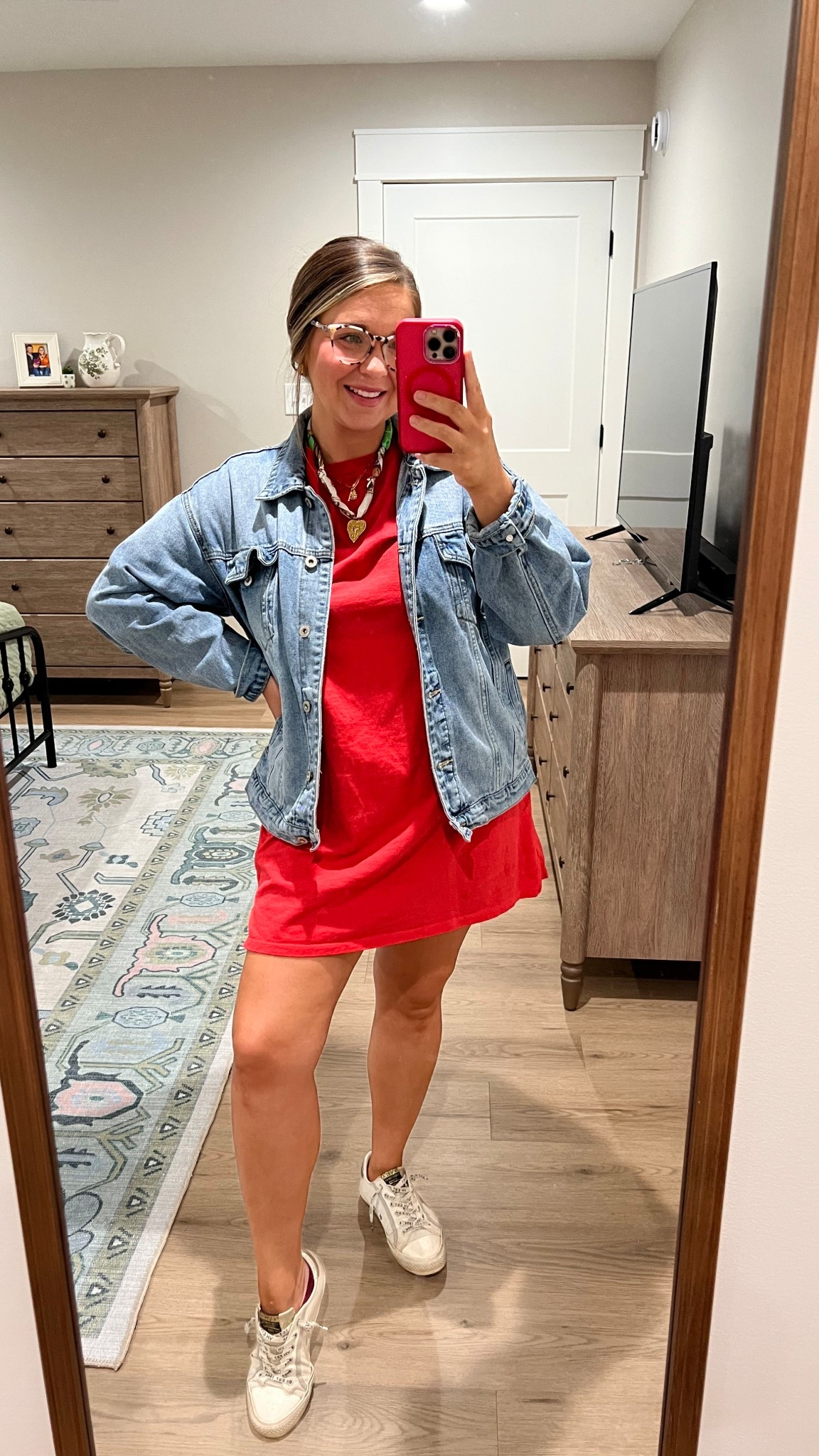 Randy day calls for denim jackets, sneakers, and comfy tshirt dresses  

#LTKMidsize #LTKStyleTip #LTKShoeCrush