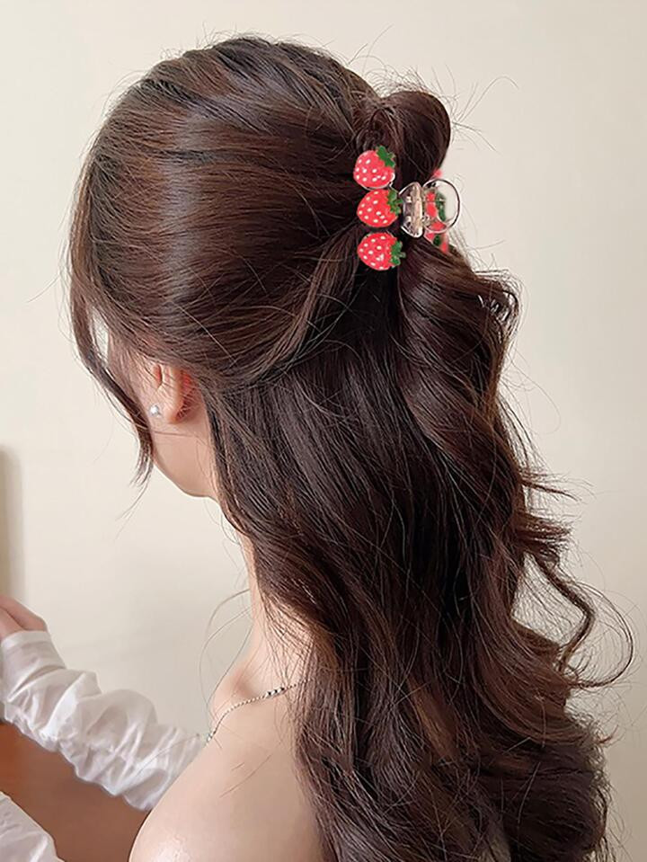 1pc Women Strawberry Decor Cute Hair Claw For Hair Decoration | SHEIN USA | SHEIN