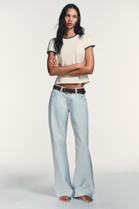 TRF LOW-RISE WIDE-LEG JEANS | Zara UK