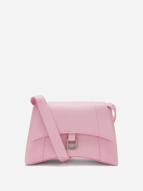 Balenciaga - Hourglass S Leather Cross-body Bag - Womens - Pink | Matches (US)