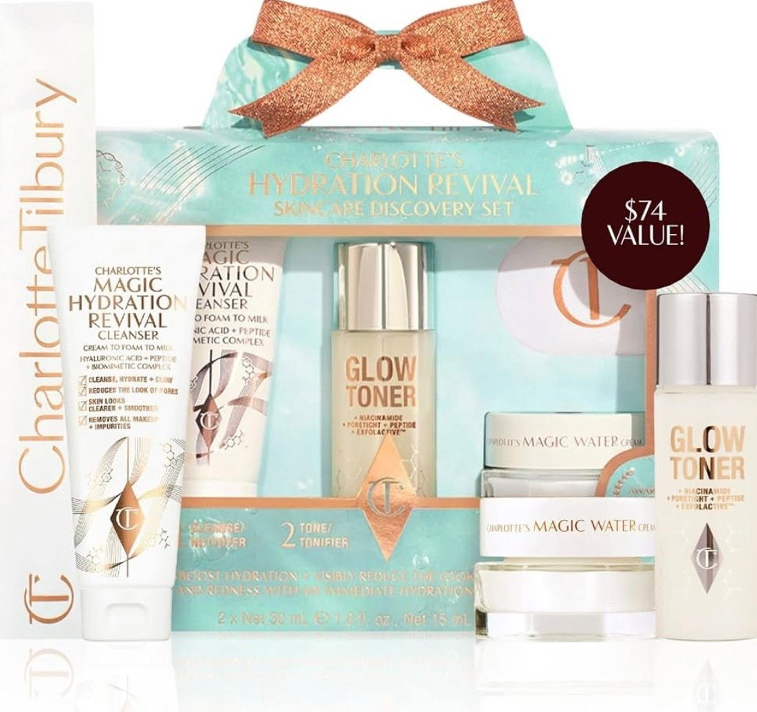 Deal alert! Up to 30% Off! Found on sale multiple places! 




Charlotte Tilbury Hydration Revival Skincare Discovery
Set - Travel Size Skincare Kit with Magic Hydration Revival Cleanser, Glow Toner and Magic Water Cream







Gift set, gift ideas for her, travel gift, beauty gift set, Valentine’s Day, galentines day, birthday gift 

#LTKSaleAlert #LTKGiftGuide #LTKBeauty