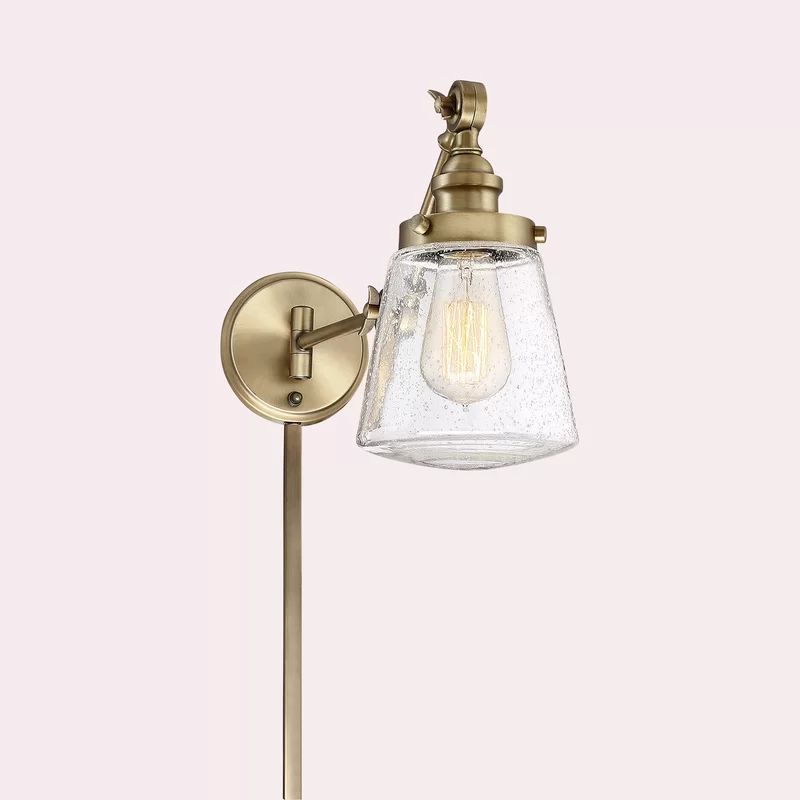 Morrison 1 - Light Dimmable Natural Brass Swing Arm | Wayfair North America