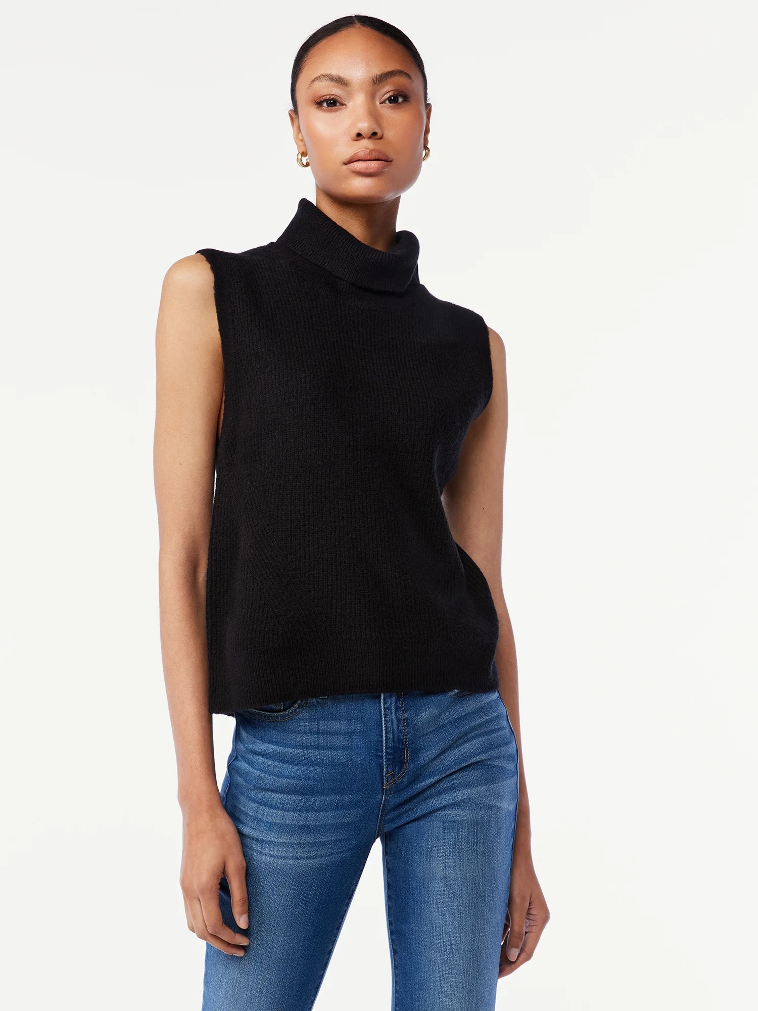 Scoop Women's Sleeveless Turtleneck Sweater | Walmart (US)