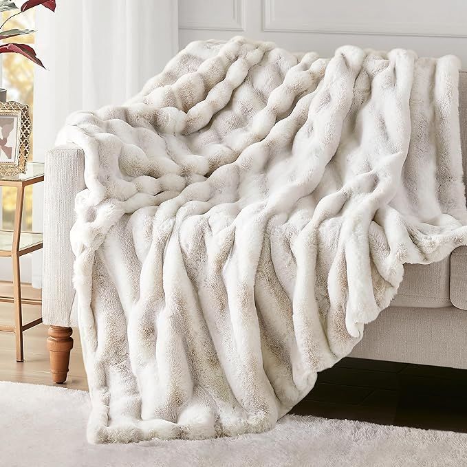 Hyde Lane Ultra Soft Plush Throw Blanket, Fuzzy Faux Rabbit Fur Throws, Luxury Cozy Fluffy Blanke... | Amazon (US)