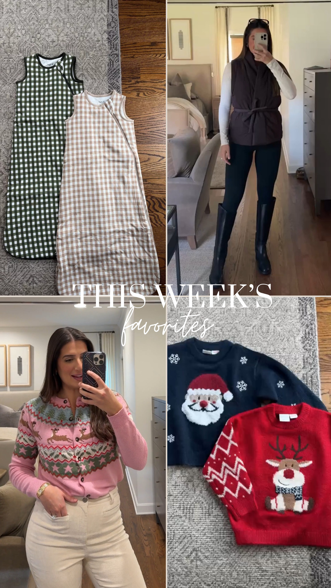 This weeks favs!!

weekly favs, weekly favorites, fav products, top shopped, top finds, top favs, gingham baby sack, christmas cardigan, holiday cardigan, christmas kids sweater, vitality leggings, winter vest, Grace White 

#LTKKids #LTKSeasonal #LTKHoliday