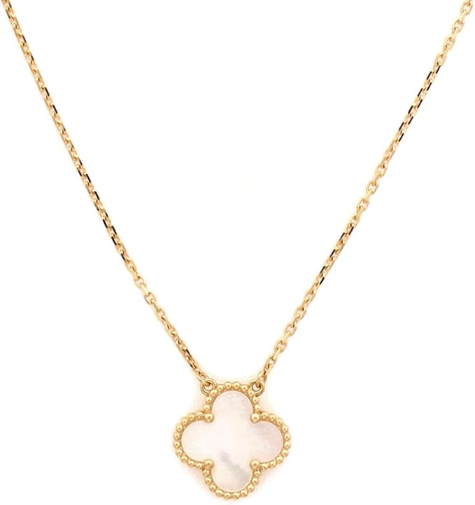Amazon.com: Van Cleef & Arpels, Pre-Loved Vintage Alhambra Pendant Necklace 18K Yellow Gold and M... | Amazon (US)