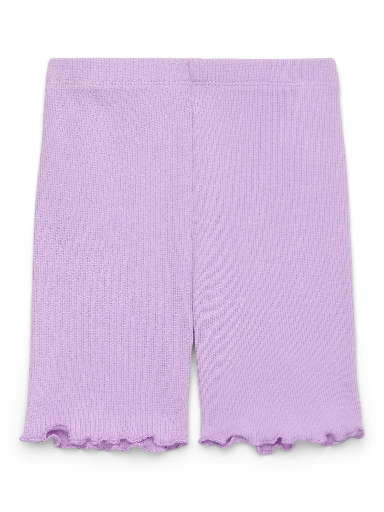 Garanimals Toddler Girl Rib Biker Shorts with Lettuce Hem, Sizes 18M-5T | Walmart (US)