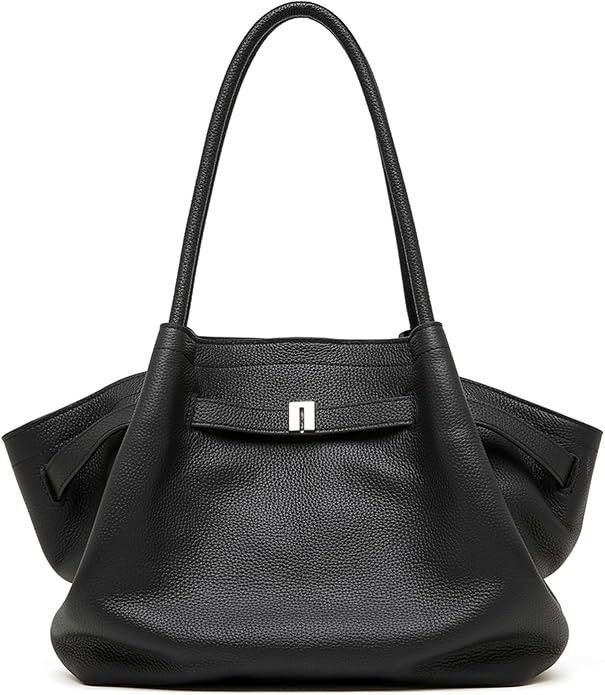 Genuine Leather Work Tote Bag for Women, Magnetic Closure Spacious Pockets | Amazon (US)