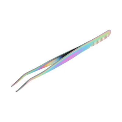 Unique Bargains Comb Eyelashes Tweezers for Bathroom Titanium Tone 1 Pc | Target