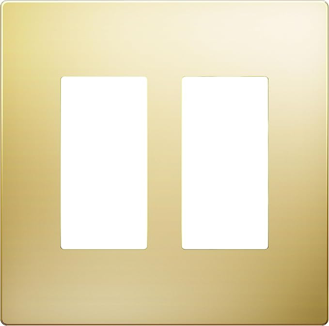 LIDER Double Decorator Metal Wall Plate, Temperature and Impact Resistant, 201 Stainless Steel, S... | Amazon (US)