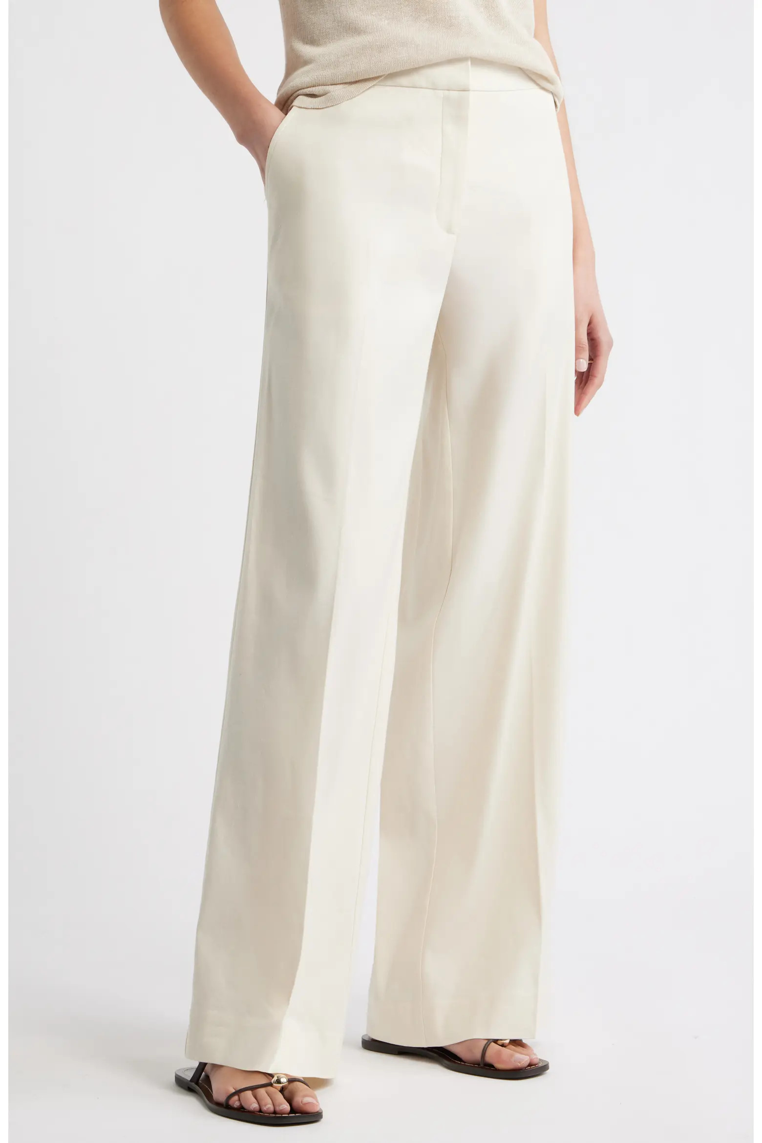 The Lennox Linen Blend Wide Leg Trousers (Women) | Nordstrom | Nordstrom