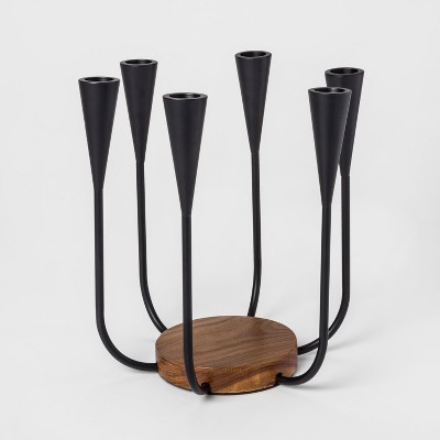 Multiple Candle Holder - Black/Wood - Project 62™ | Target