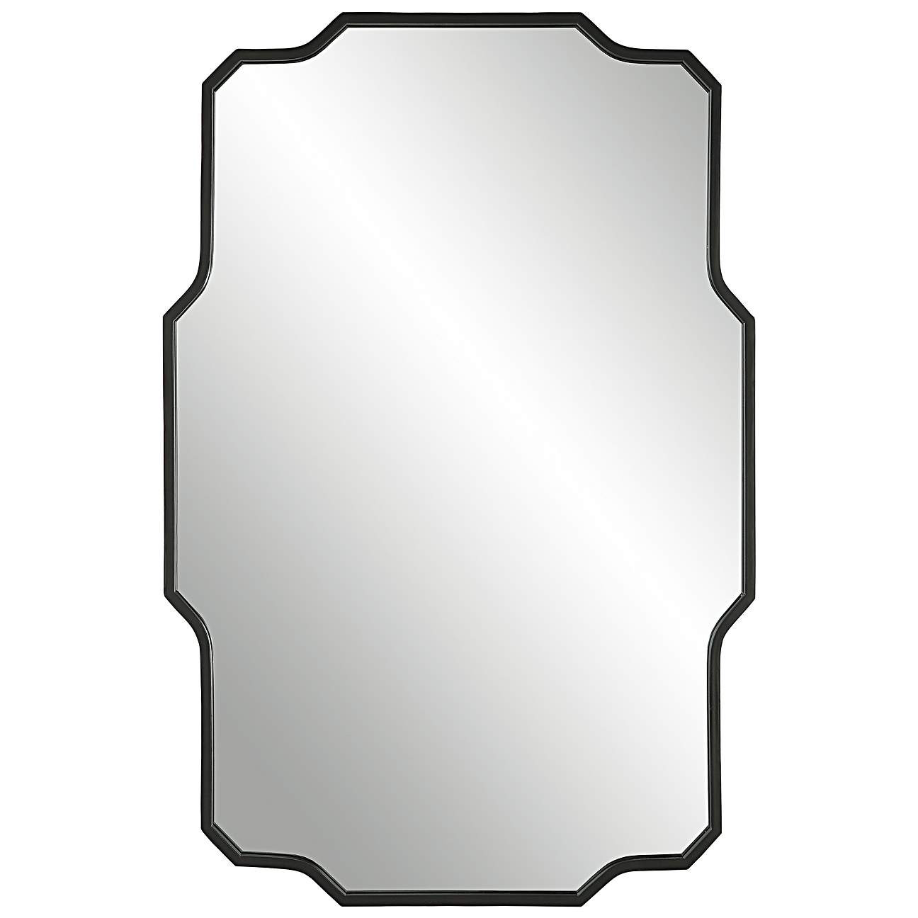 Casmus Matte Black 24" x 35 1/2" Rectangular Wall Mirror | Lamps Plus