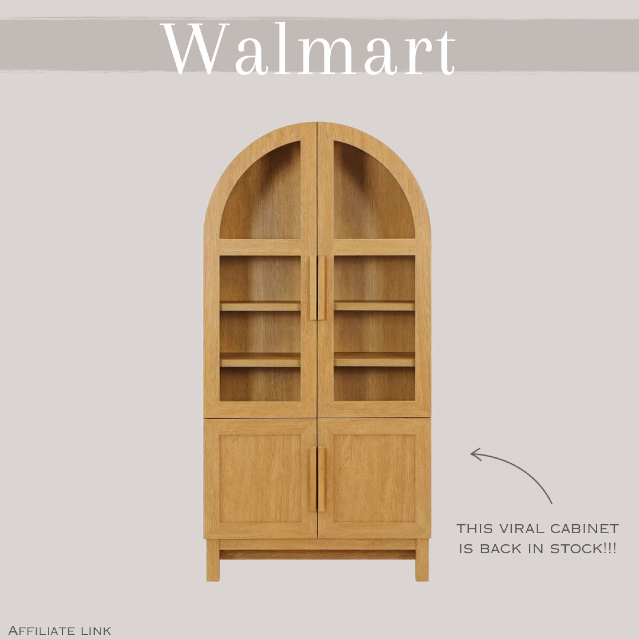 This viral arched cabinet from Walmart is back in stock!!! I just orders for my dining room! 


Arched cabinet, display cabinet, dining room decor, home decor, neutral home 


#walmart 

#LTKHome