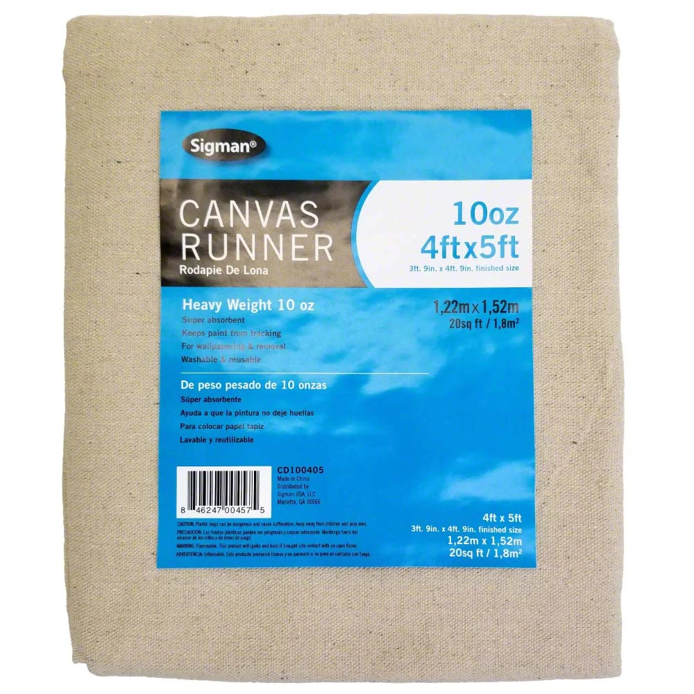 Sigman 10 oz 4' x 5' Canvas Drop Cloth | Walmart (US)