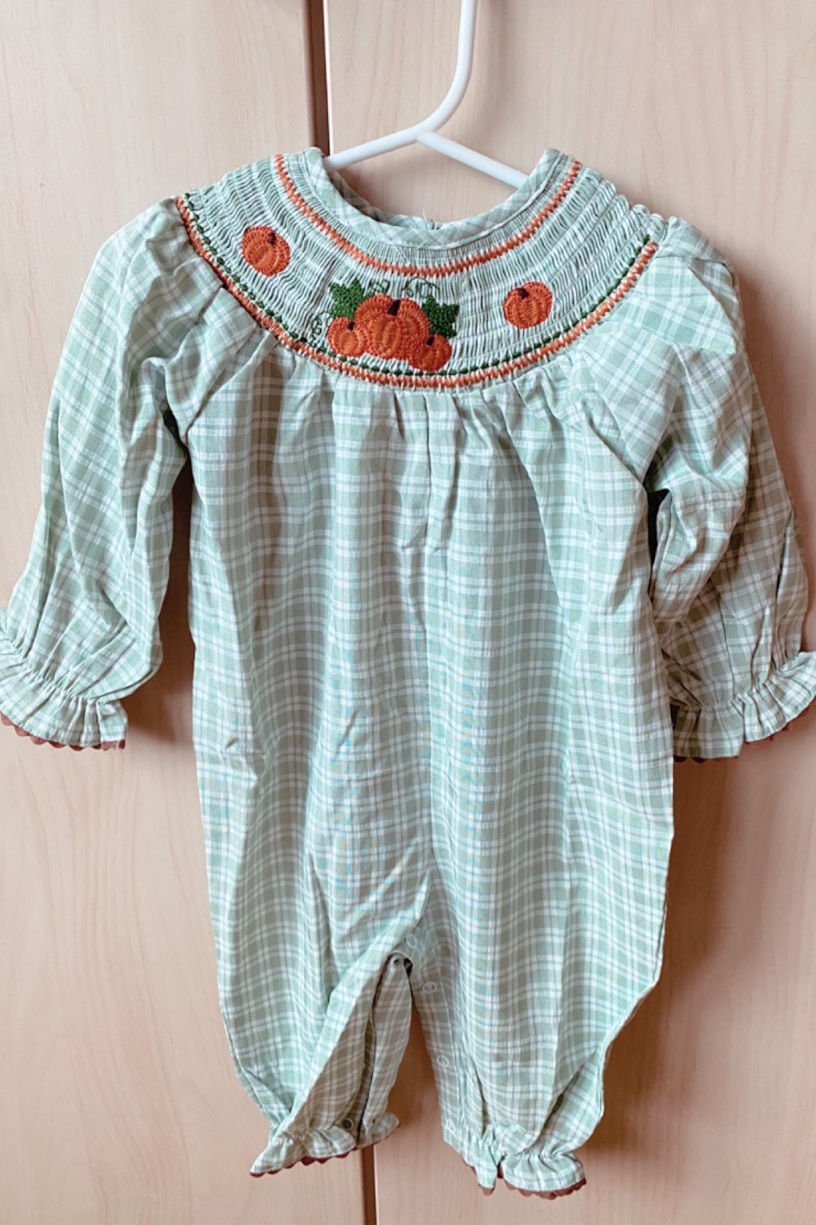 Loving this green pumpkin seersucker play suit from Zulily for the fall!! 

#LTKSeasonal #LTKbaby