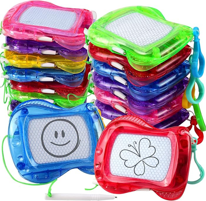 16 Pack Mini Magnetic Drawing Board for Kid(6 Colors), Erasable Doodle Sketch and Writing Pad, Ba... | Amazon (US)