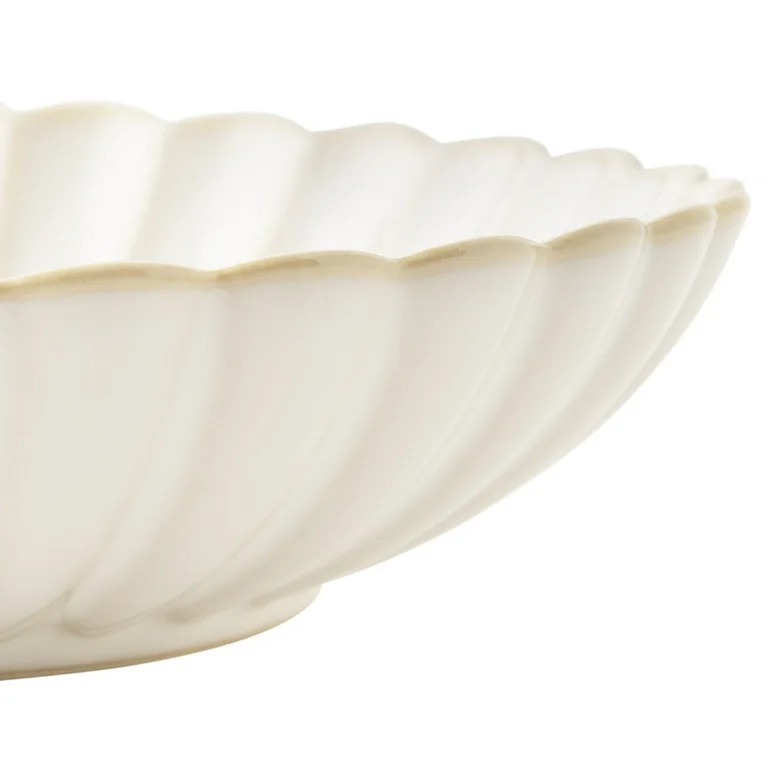 The Pioneer Woman Colette Stoneware Dinner Bowls, Cream, Set of 4 | Walmart (US)