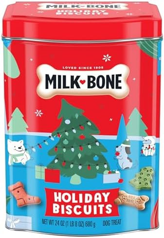 Milk-Bone Limited Edition Holiday Dog Treats, Small Biscuits, 24 Ounce Reusable Tin | Amazon (US)