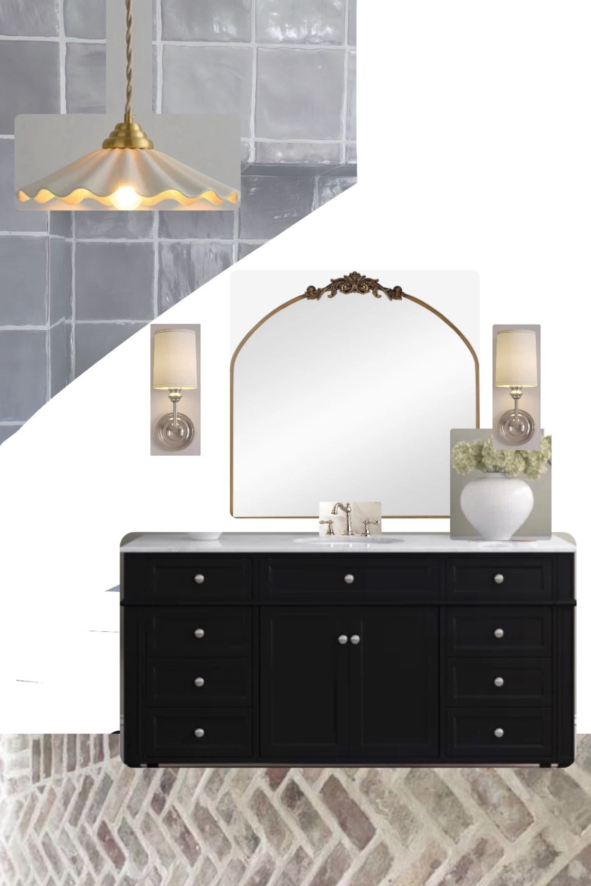 Vintage modern bathroom vibes. 

Pendant light is from a boutique that unfortunately doesn’t have links - modefinity. 


#bathroomdesign #bathroomremodel #newdesign #bathroom #homeedecor #renovation #designs #designideas #interiordesign #interiordesigns #designlovers @bathrroms_of_insta #interior4alll #apartmenttherapy #oneroomchallennge #liketoknowit #diy #diyhomedecor #diyproject #liketkit #ltk #renovationproject #homeinteriors #luxaryliving #plumbing #construction #bath #designer #architecure #bathroomgoals #liketoknowithome 


#LTKover40 #LTKCyberWeek #LTKhome
